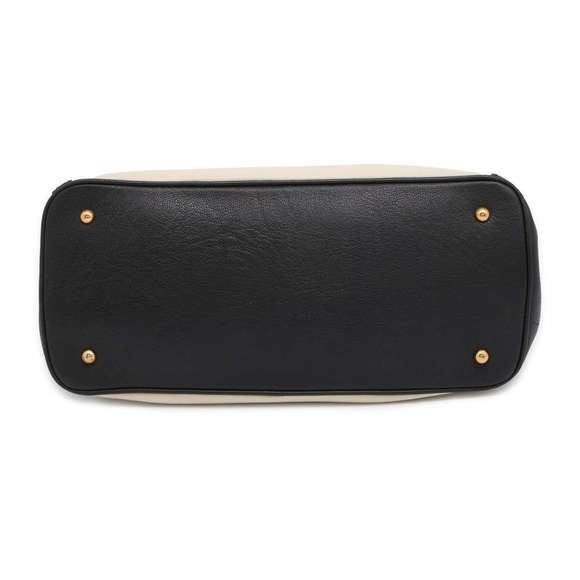 Miu Miu Logo 2way Handbag Beige Bkack - Picture 3 of 16